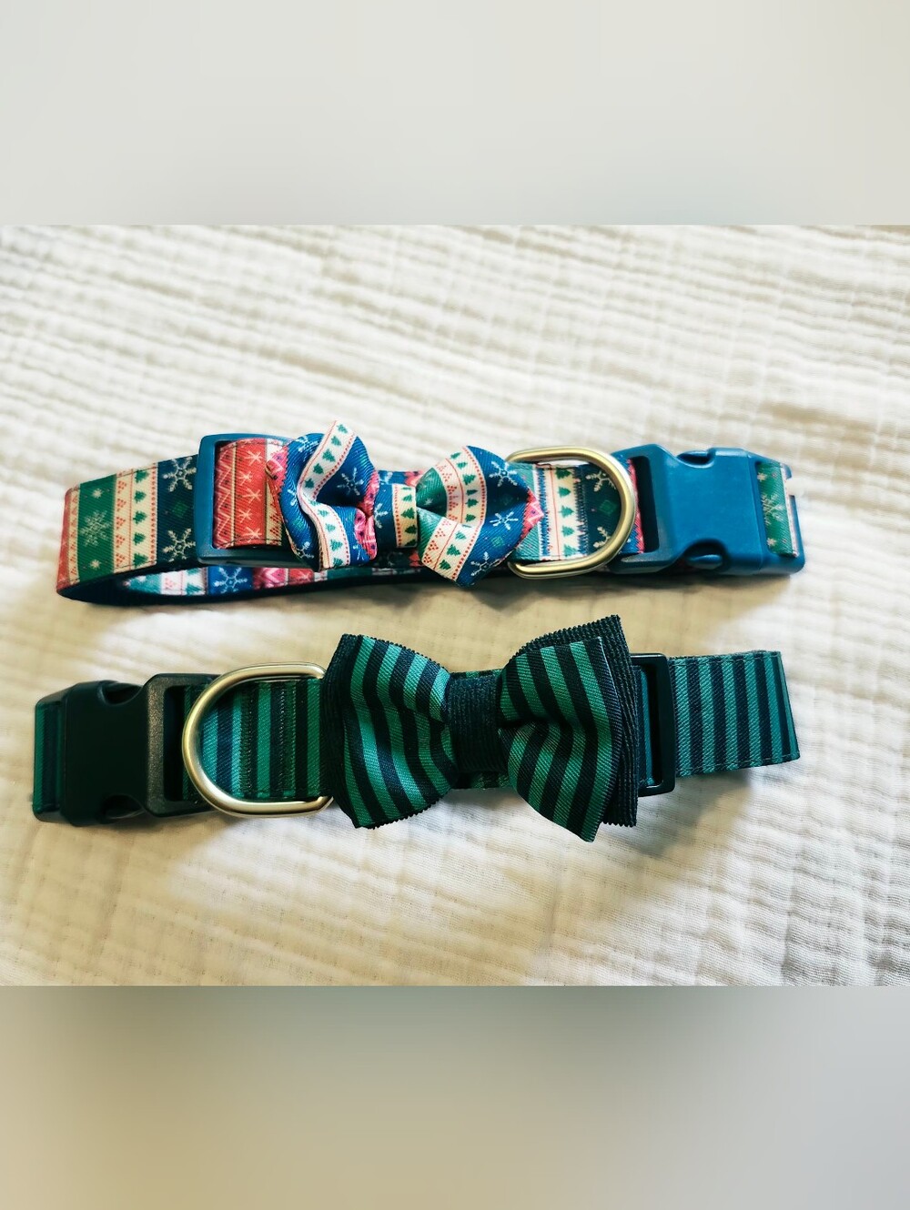Adjustable Dog Collars with Removable Bow